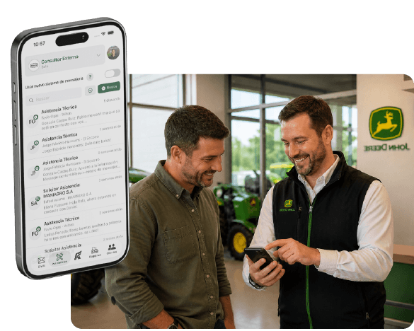Dealership advisor and client